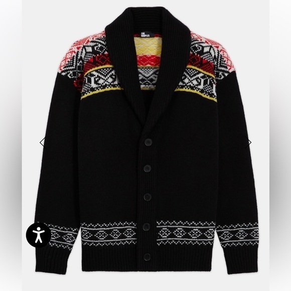 The Kooples Sweaters - The Kooples Merino Wool Jacquard Classic Fit Shawl Collar Cardigan Size XS